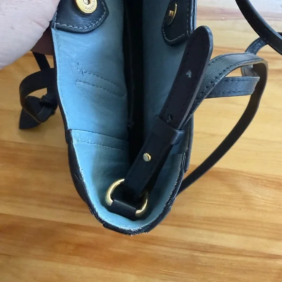 Ralph Lauren Purple Label Mini Modern Tote in Navy calfskin leather - Picture 12 of 13